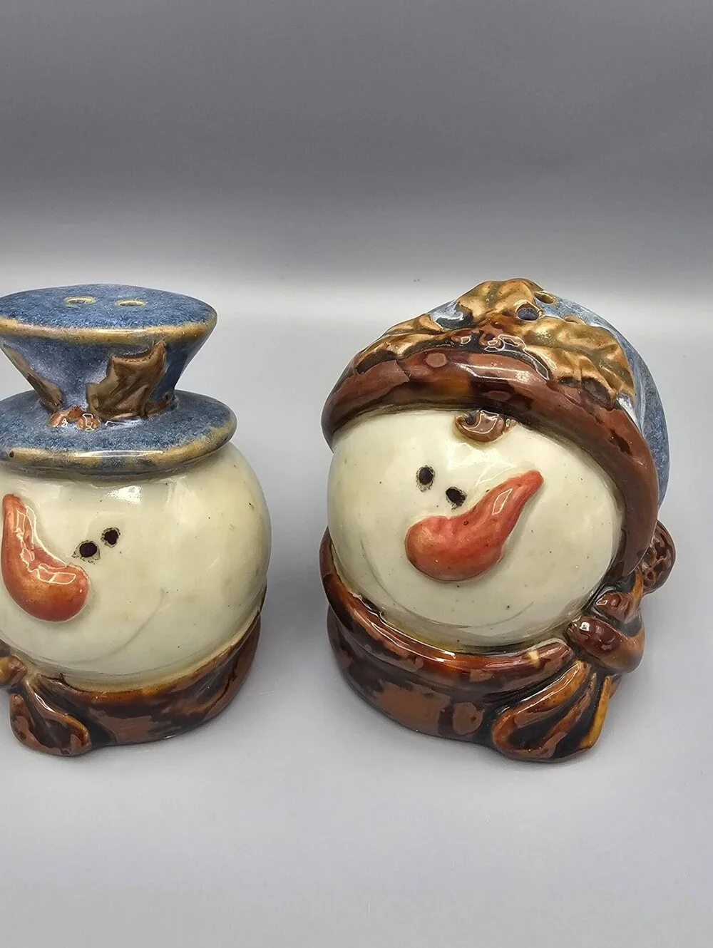 Ceramic Snowman Salt and Pepper Shakers Set
